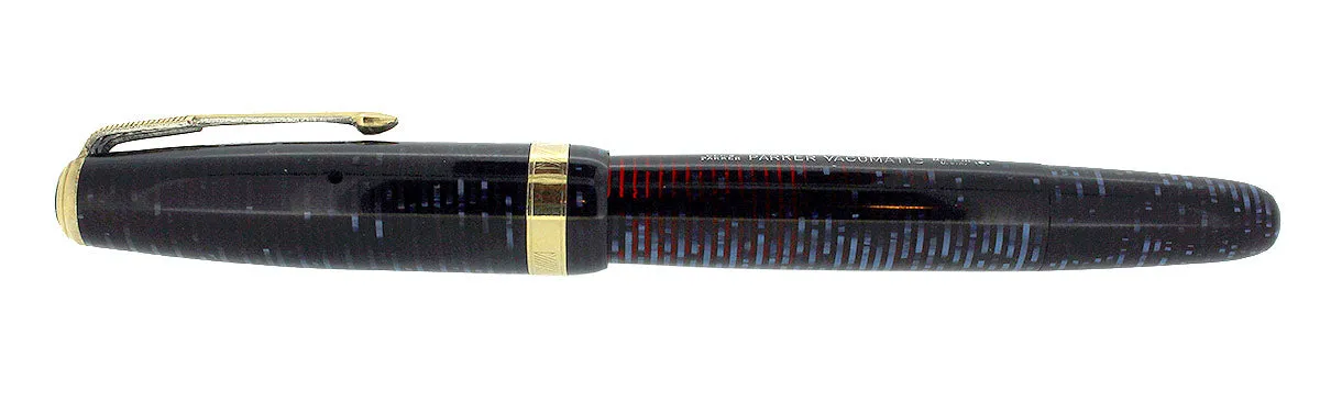 1946 PARKER AZURE PEARL VACUMATIC MAJOR FOUNTAIN PEN GORGEOUS COLOR RESTORED