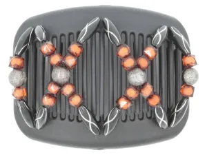 African Butterfly Hair Comb - Dalena Black 115