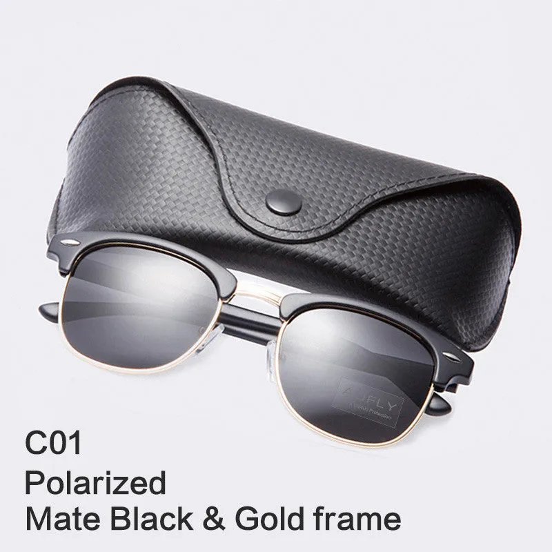 AOFLY Black Frame Men's Clubmaster Sunglasses