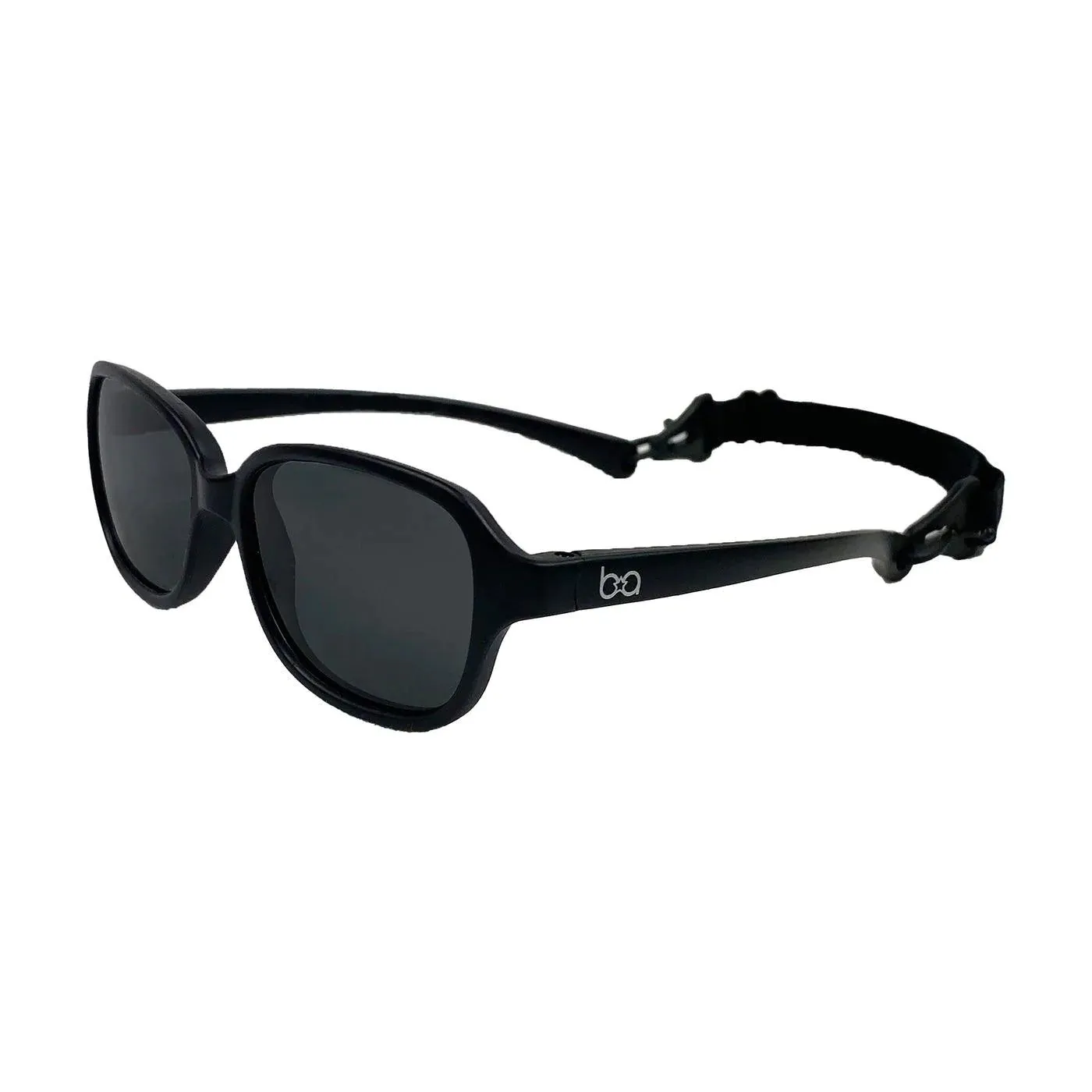 Babyfied Apparel - Sunglasses - Retro Squares - Glossy Black 2-24 months