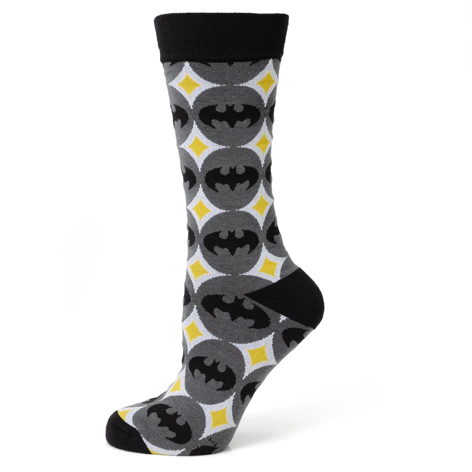 Batman Circle Gray Black Men's Socks