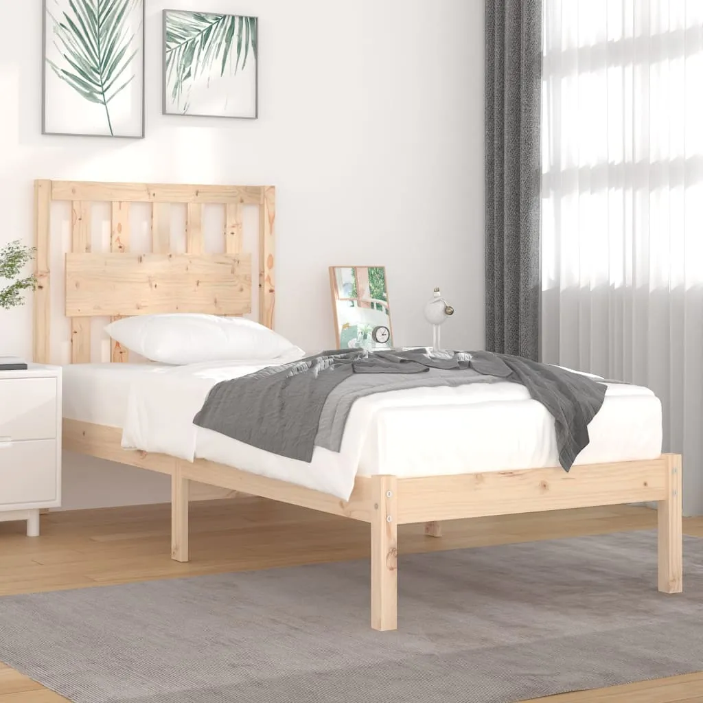 Bed Frame Solid Wood Pine 90x190 cm Single