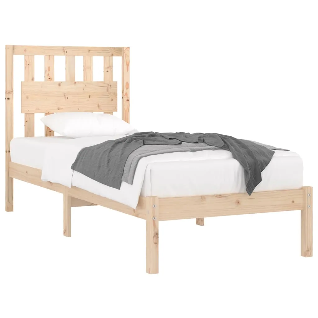 Bed Frame Solid Wood Pine 90x190 cm Single