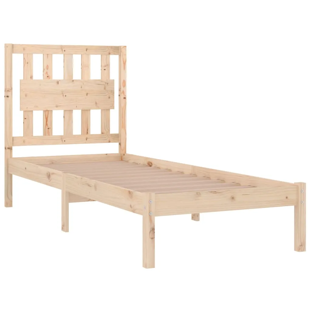 Bed Frame Solid Wood Pine 90x190 cm Single