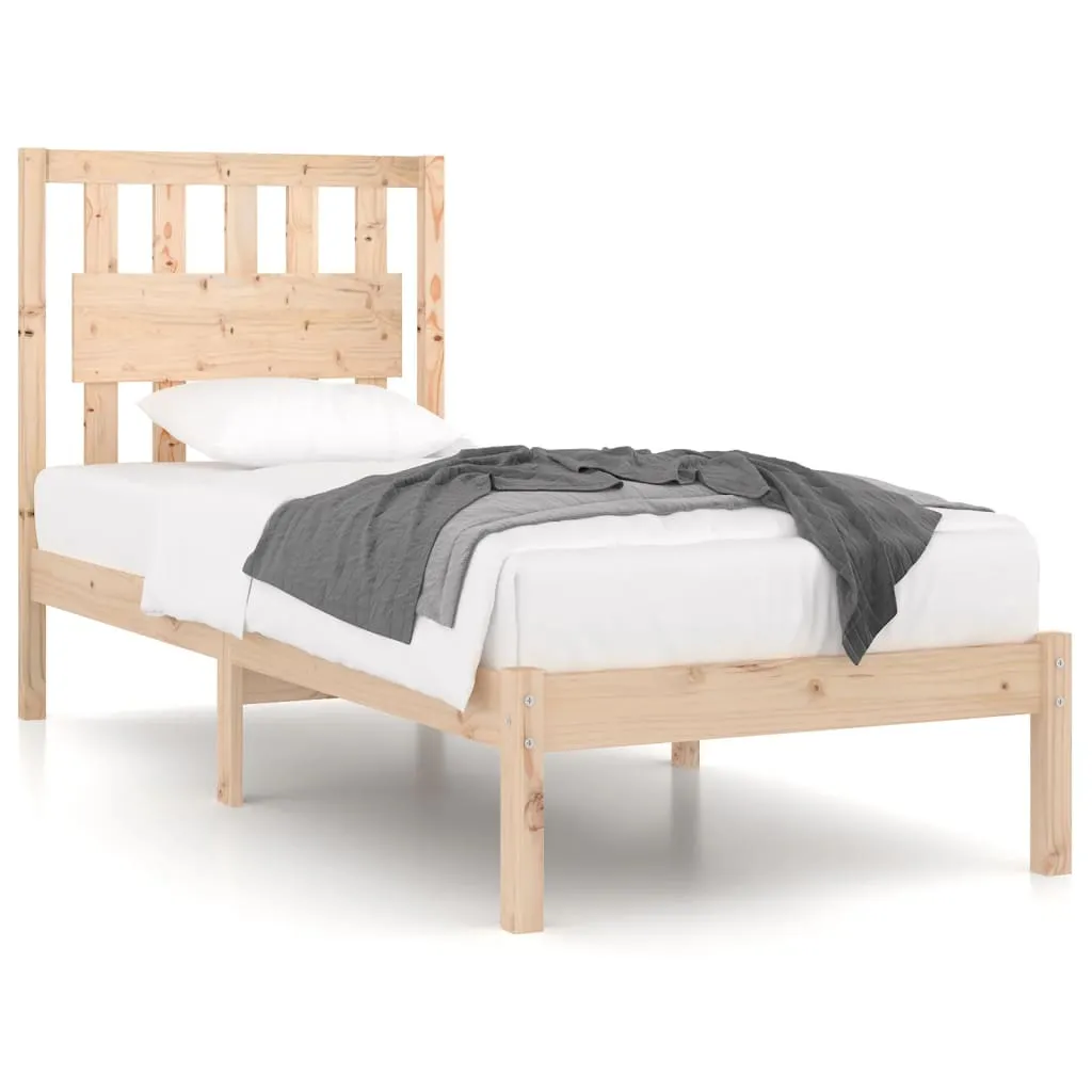 Bed Frame Solid Wood Pine 90x190 cm Single