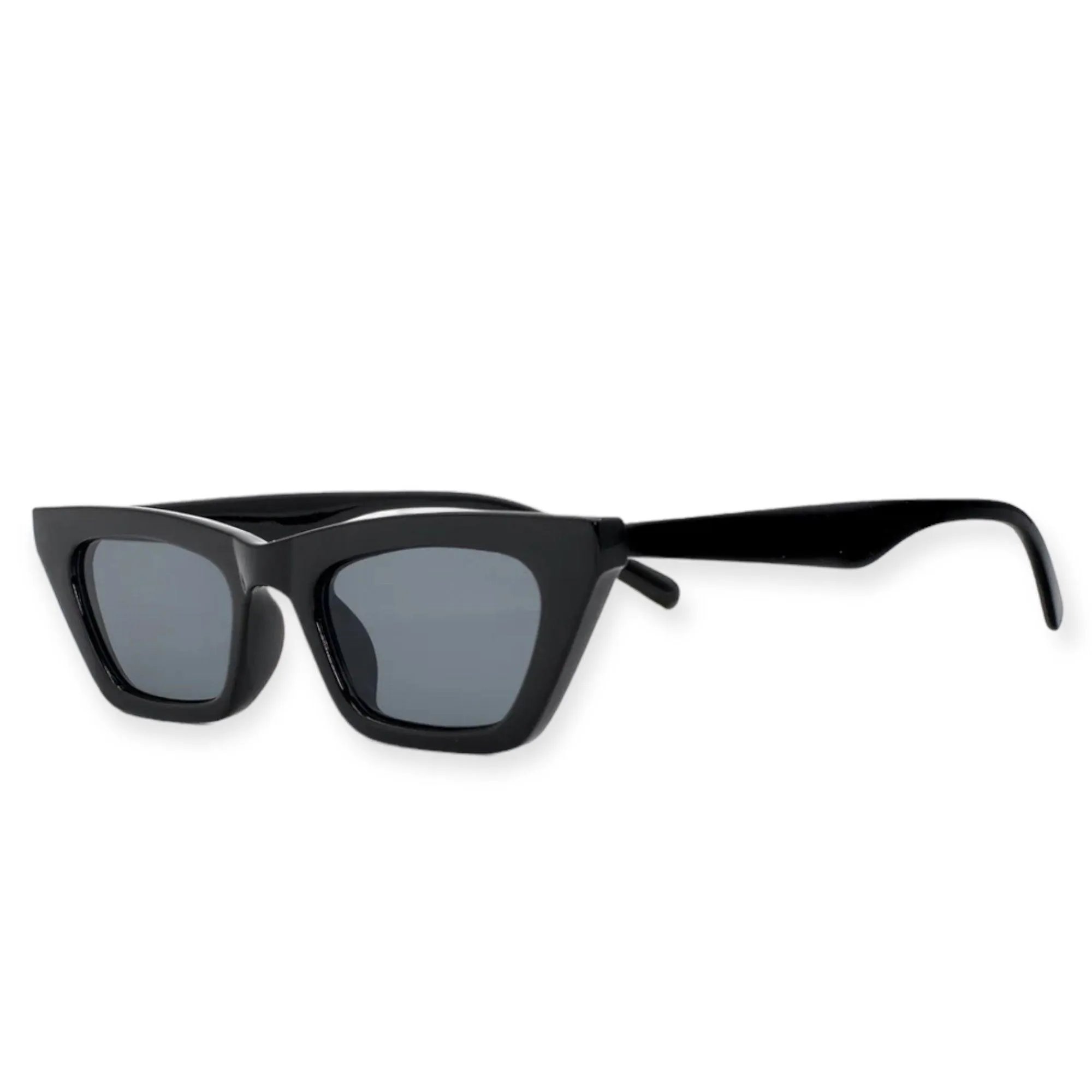 Black Cat Eye Gray Lens Sunglasses