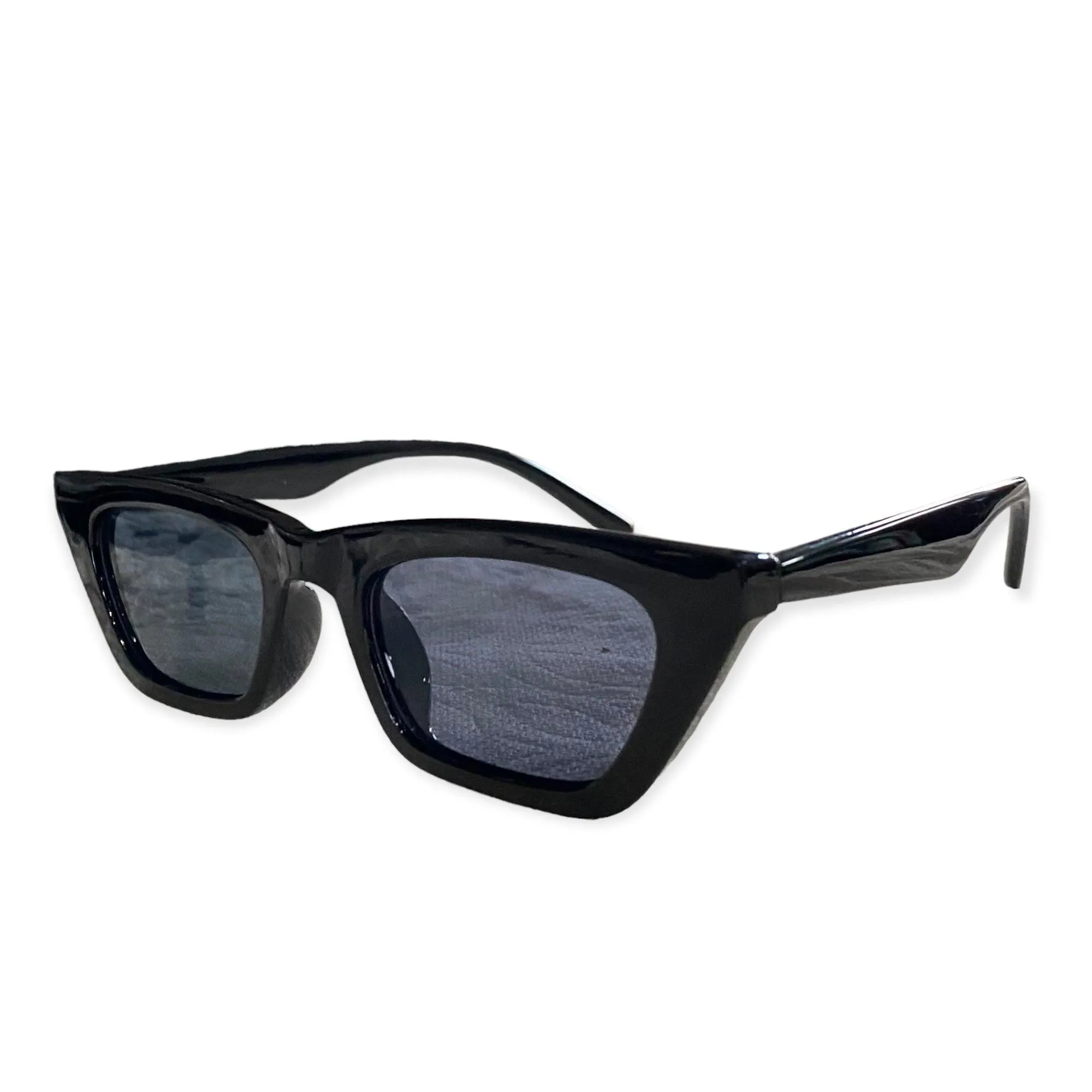 Black Cat Eye Gray Lens Sunglasses