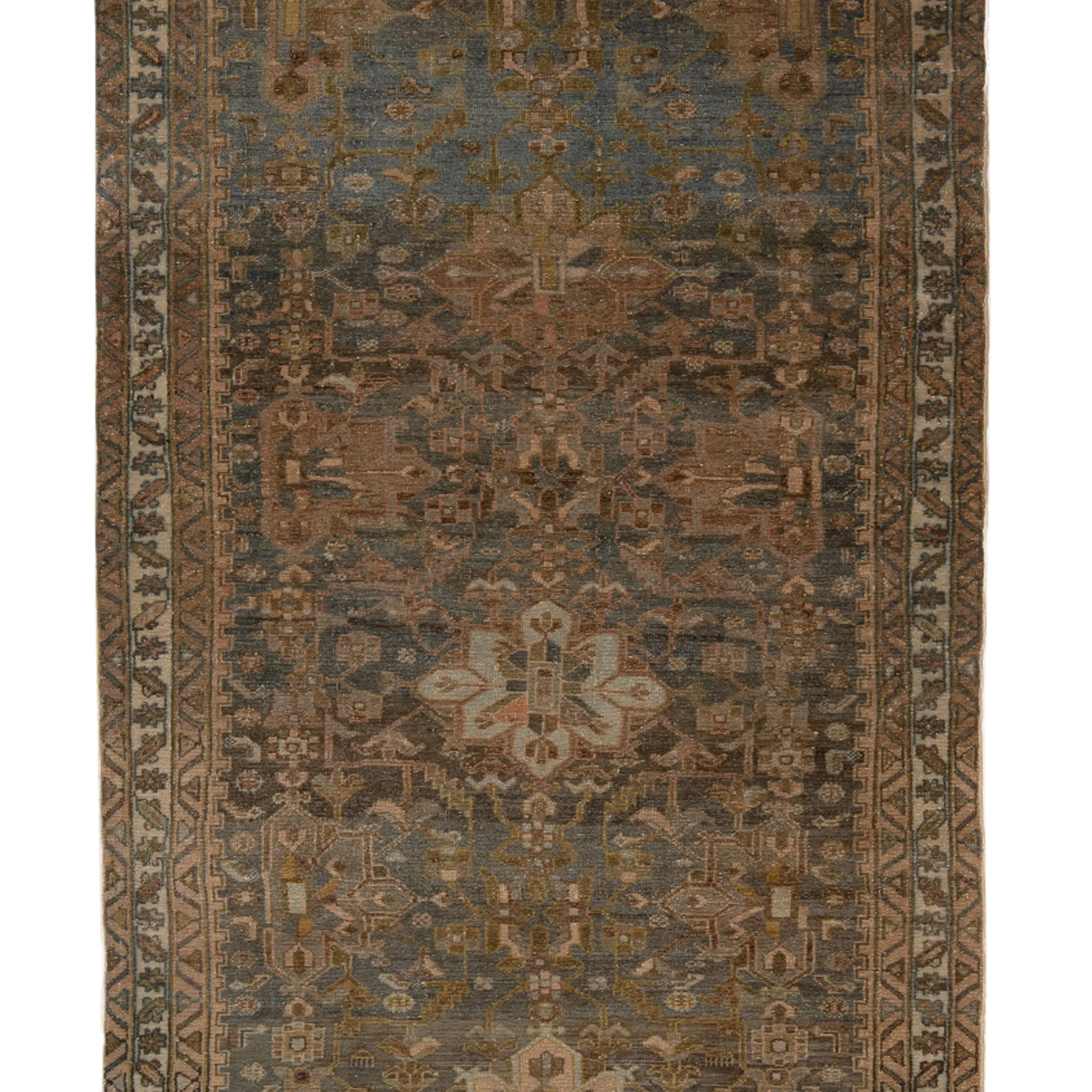 Blue Malayer Vintage Rug - 3'7" x 17'