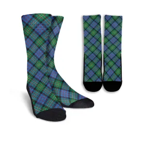 Bowie Ancient Tartan Crew Socks Cross Tartan Style