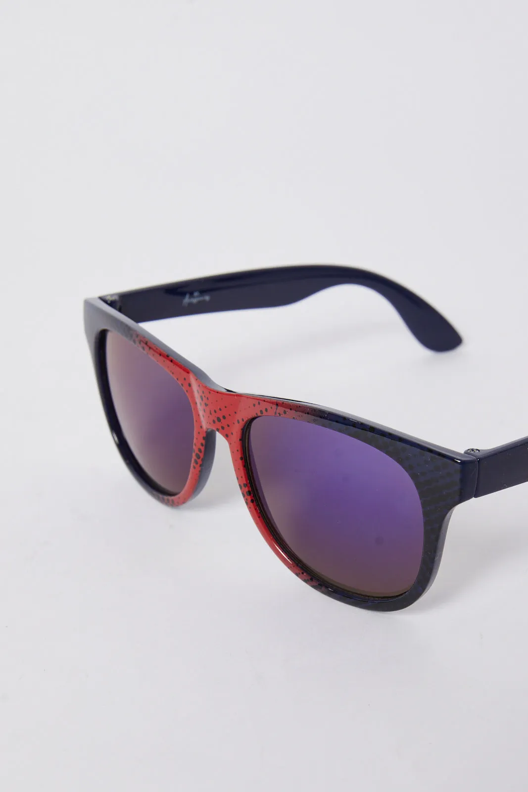 Boys Black And Red Wayfarer Sunglasses