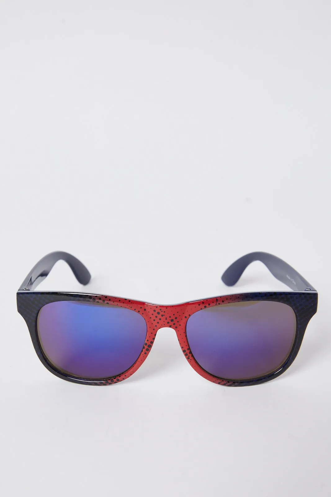 Boys Black And Red Wayfarer Sunglasses