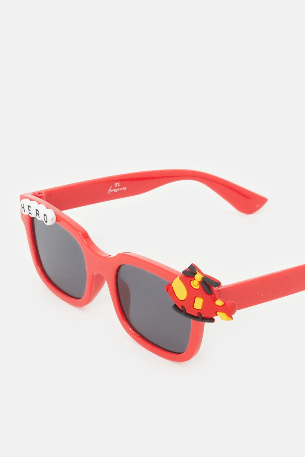 Boys Red Helicopter Wayfarer Sunglasses