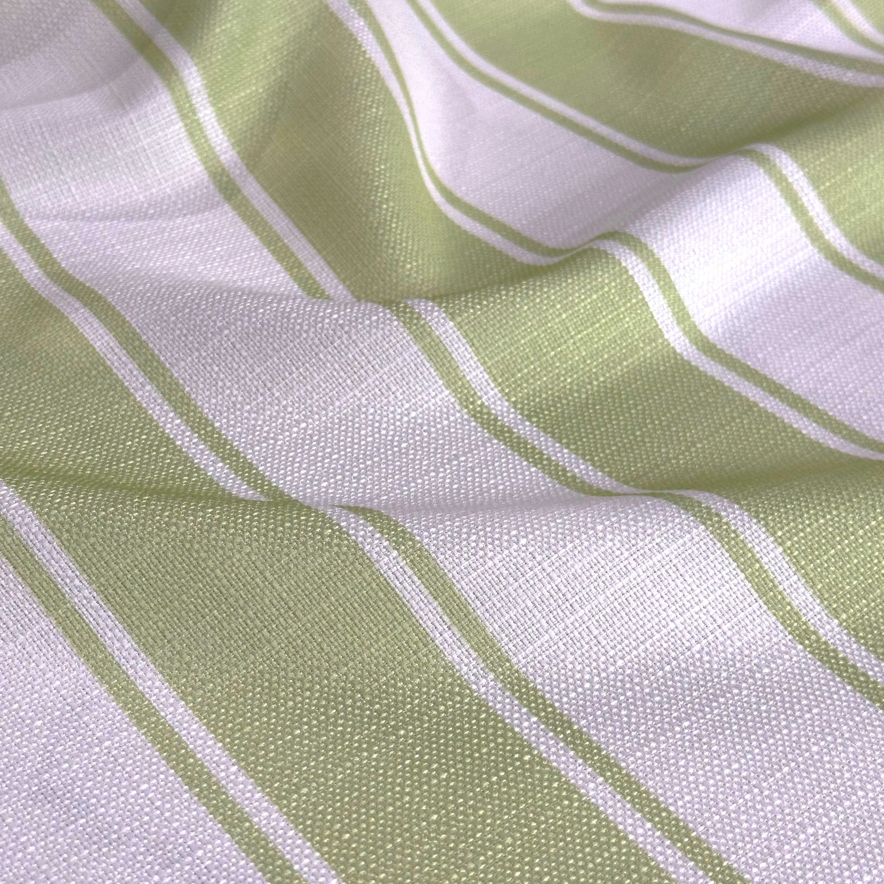 Cabana Stripe Table Napkin in Sage / White