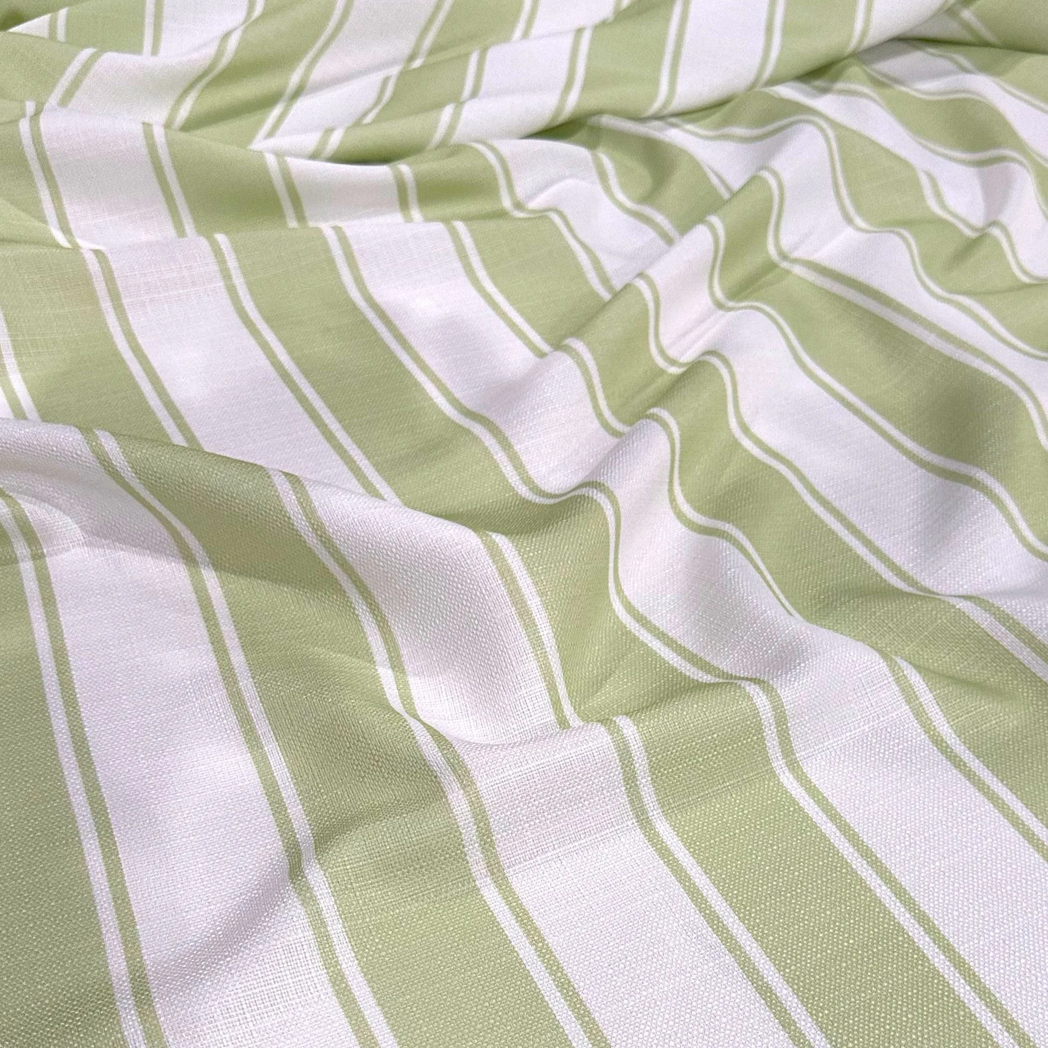 Cabana Stripe Table Napkin in Sage / White