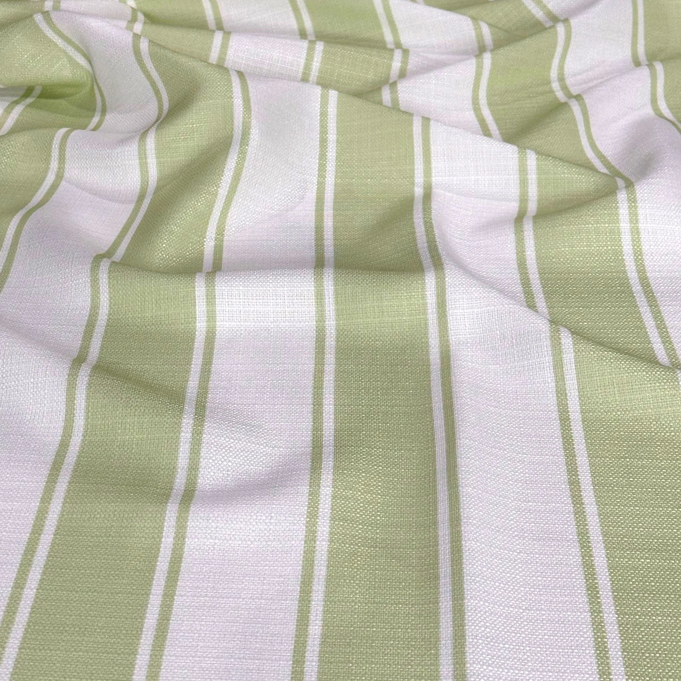 Cabana Stripe Table Napkin in Sage / White