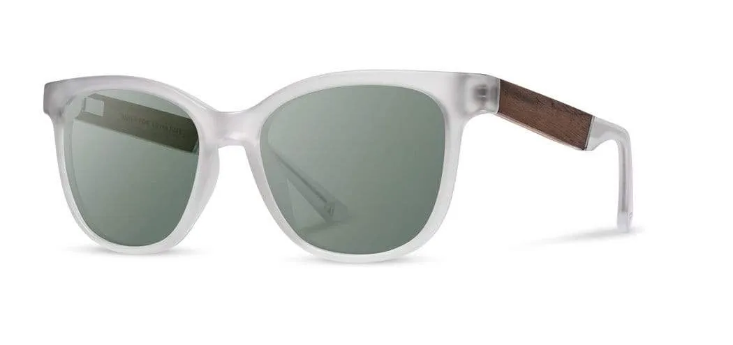 Cove Sunglasses [Matte Crystal/Walnut]