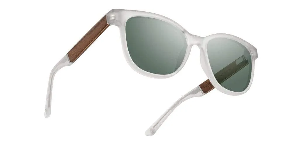 Cove Sunglasses [Matte Crystal/Walnut]