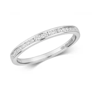 Diamond Jewellery 9ct White Gold Eternity Rings with 17 Diamonds - RD566W