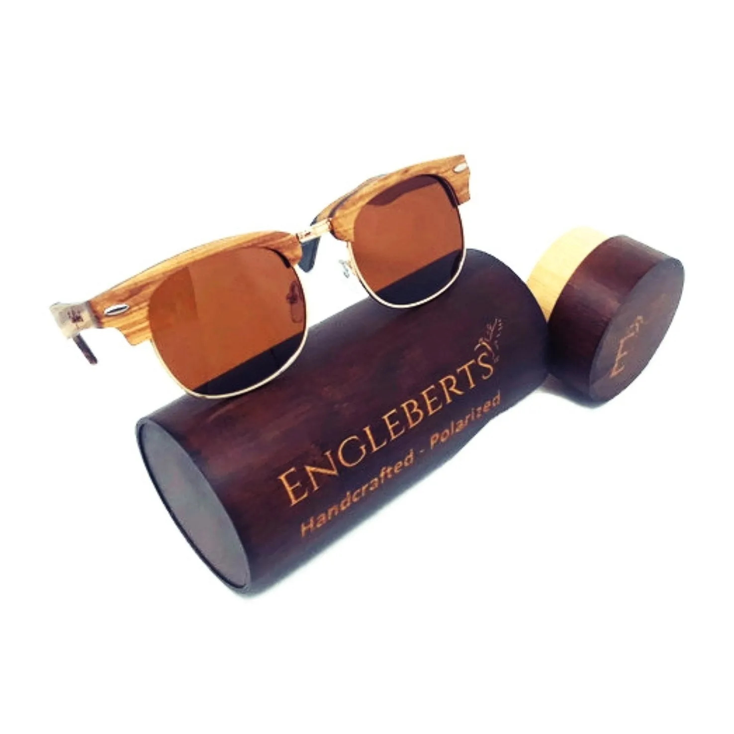 Ebony & Zebrawood Sunglasses with Bamboo Case