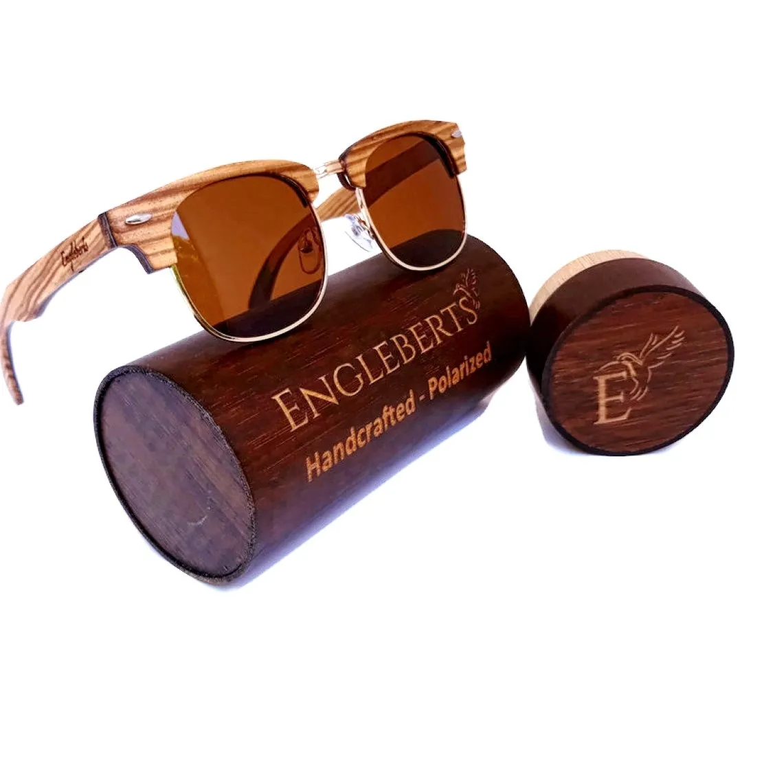 Ebony & Zebrawood Sunglasses with Bamboo Case