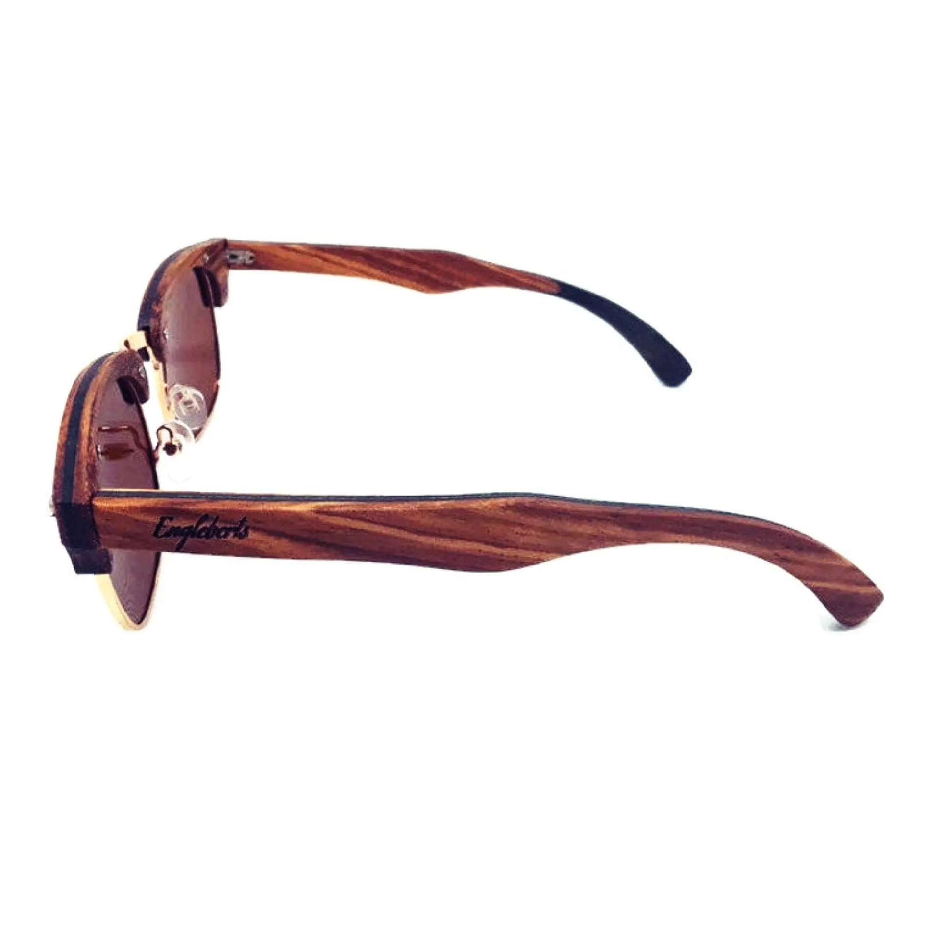 Ebony & Zebrawood Sunglasses with Bamboo Case