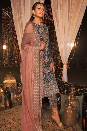 EmbRoyal Dewan-e-Khas Luxury Chiffon Wedding Collection – 05-Aristocratic Azure