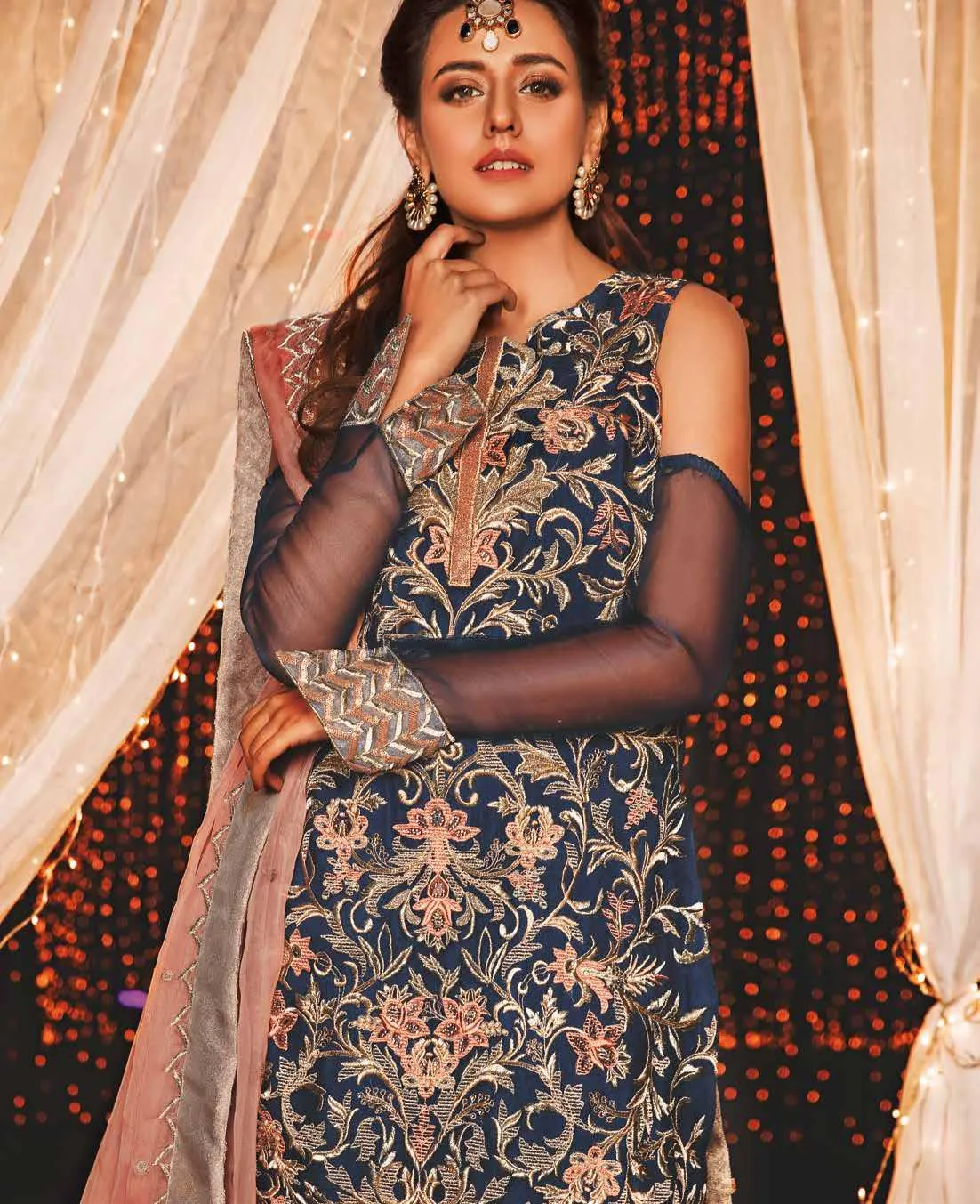 EmbRoyal Dewan-e-Khas Luxury Chiffon Wedding Collection – 05-Aristocratic Azure