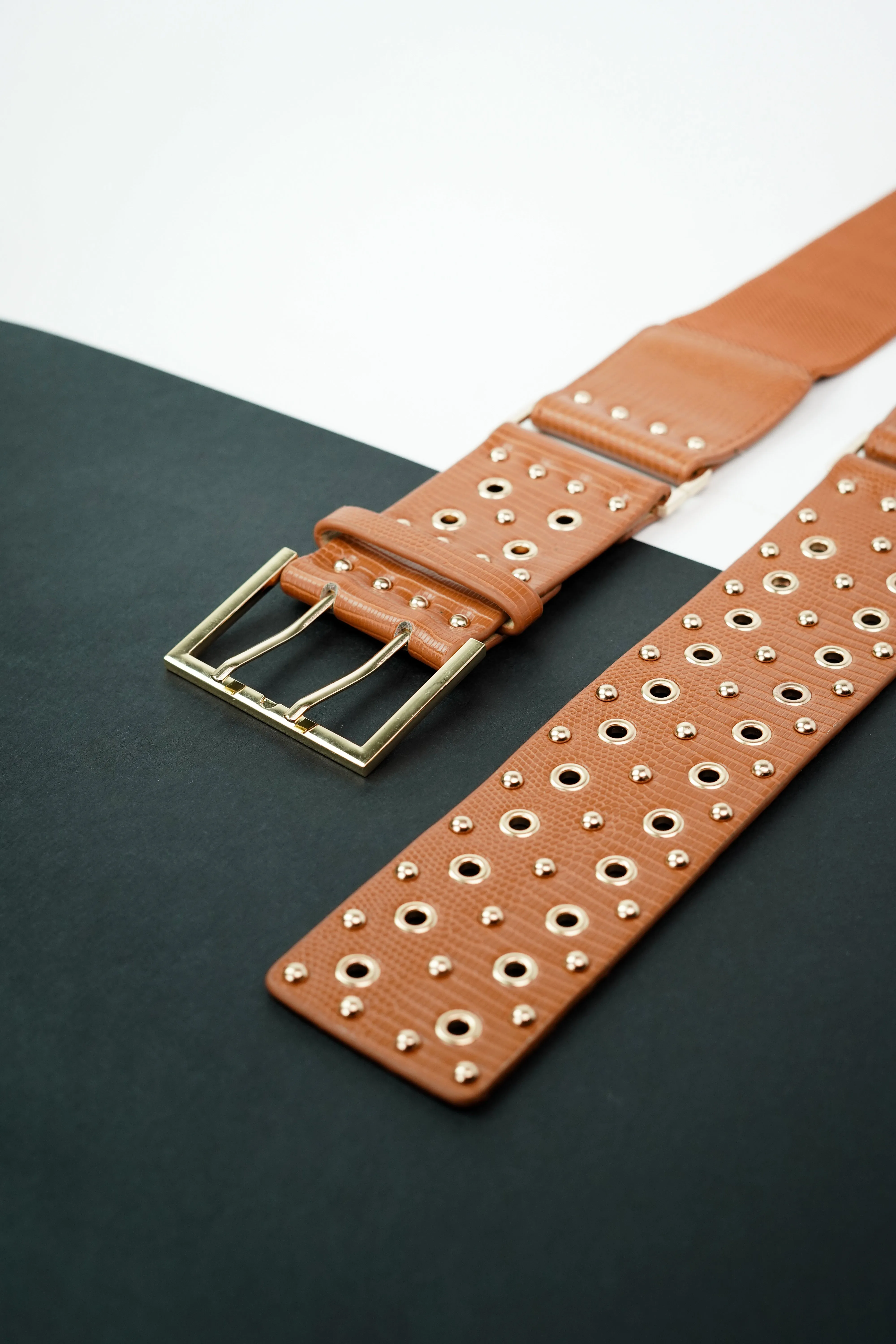 Eyelet Elegance Waist Belt