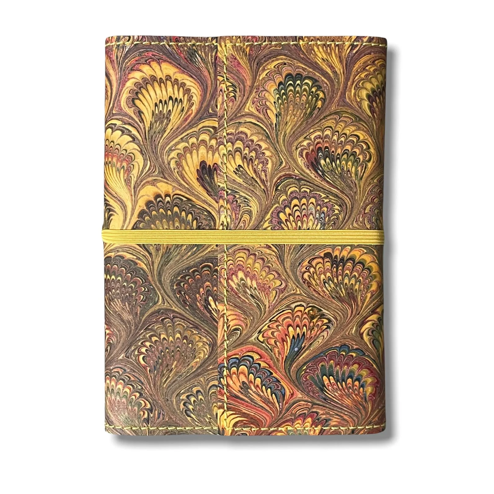 Florentine Sketchbook Marble Gold Leather