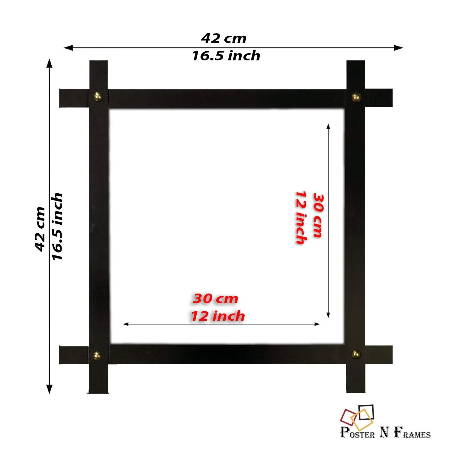 Generic Poster n Frames Cross Wooden Frame Hand-Crafted with Photo of Sai Baba 20815-(16.5x16.5inch,Wood,Multicolour), Medium