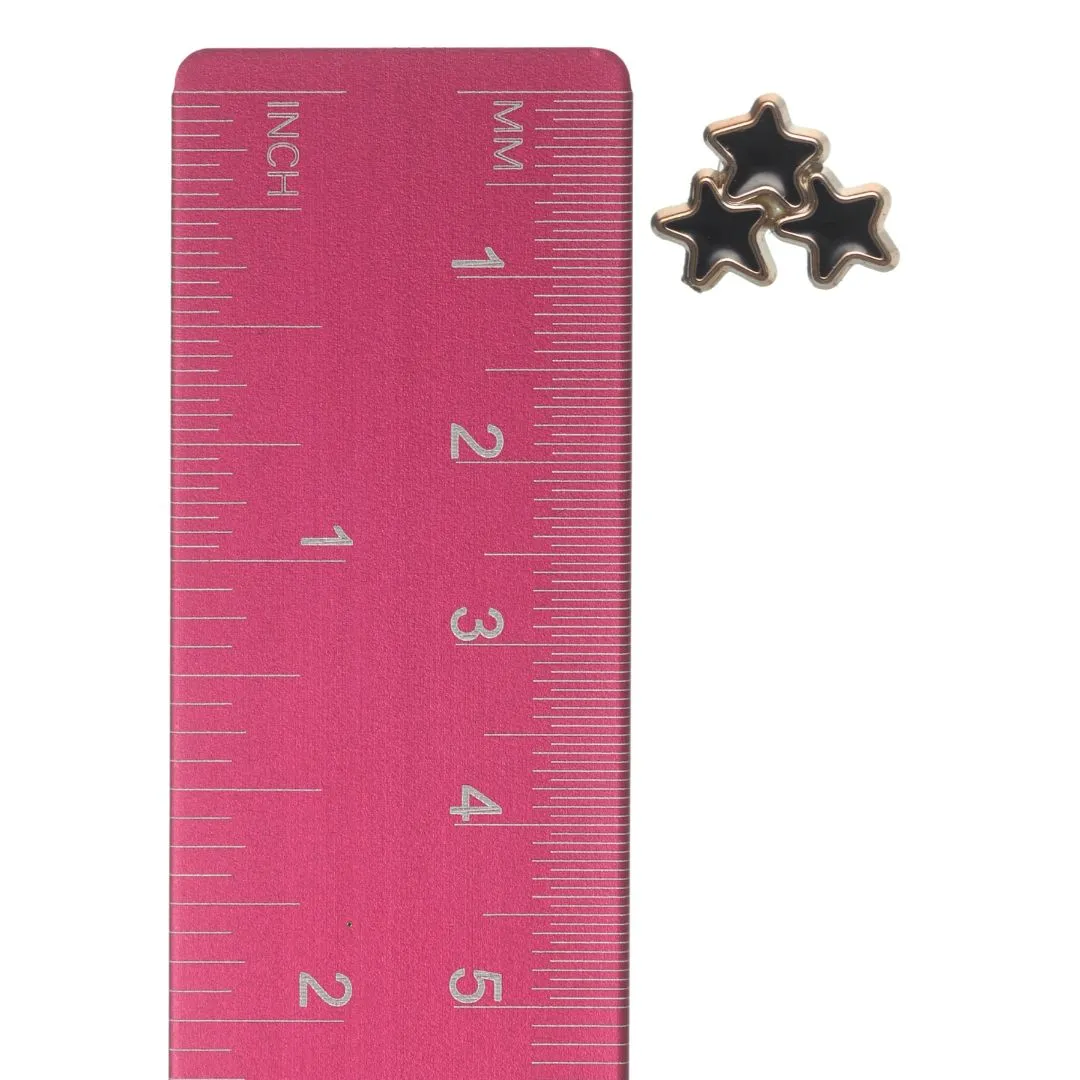 Gold Rimmed Star Cluster Studs Hypoallergenic Earrings for Sensitive Ears Made with Plastic Posts