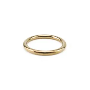 Gold Round Band Stacking Ring