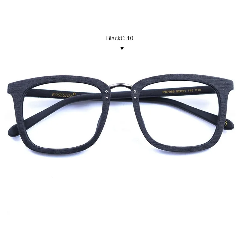 Hdcrafter Men's Eyeglasses Wood Glasses Frames Square Ps7085