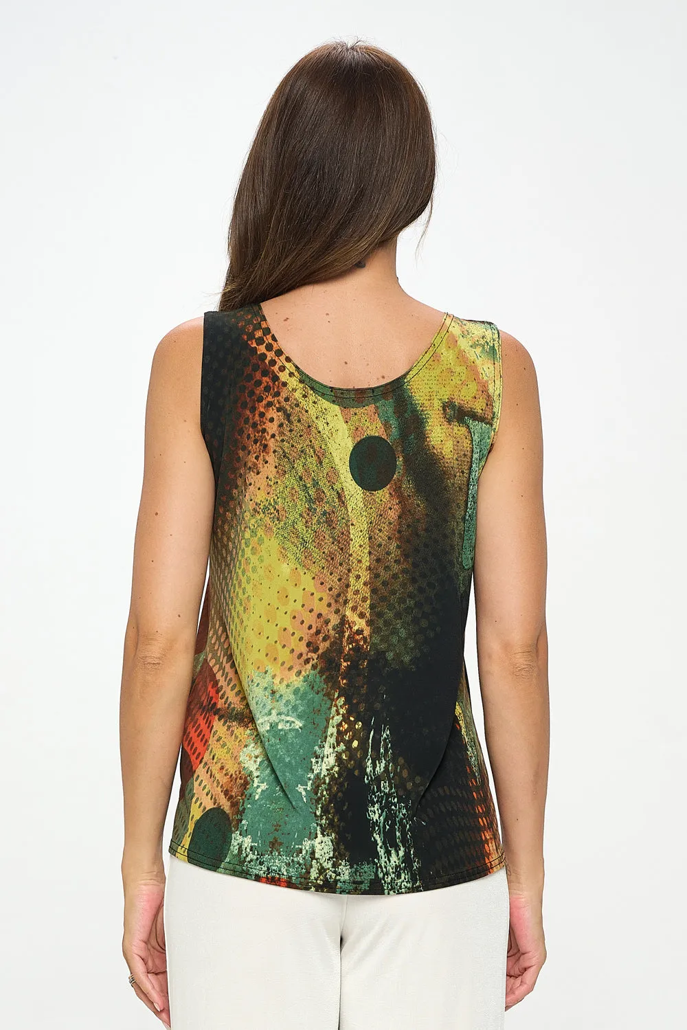 HIT Print Sleeveless Tank Top-2060HT-TRP1-W412