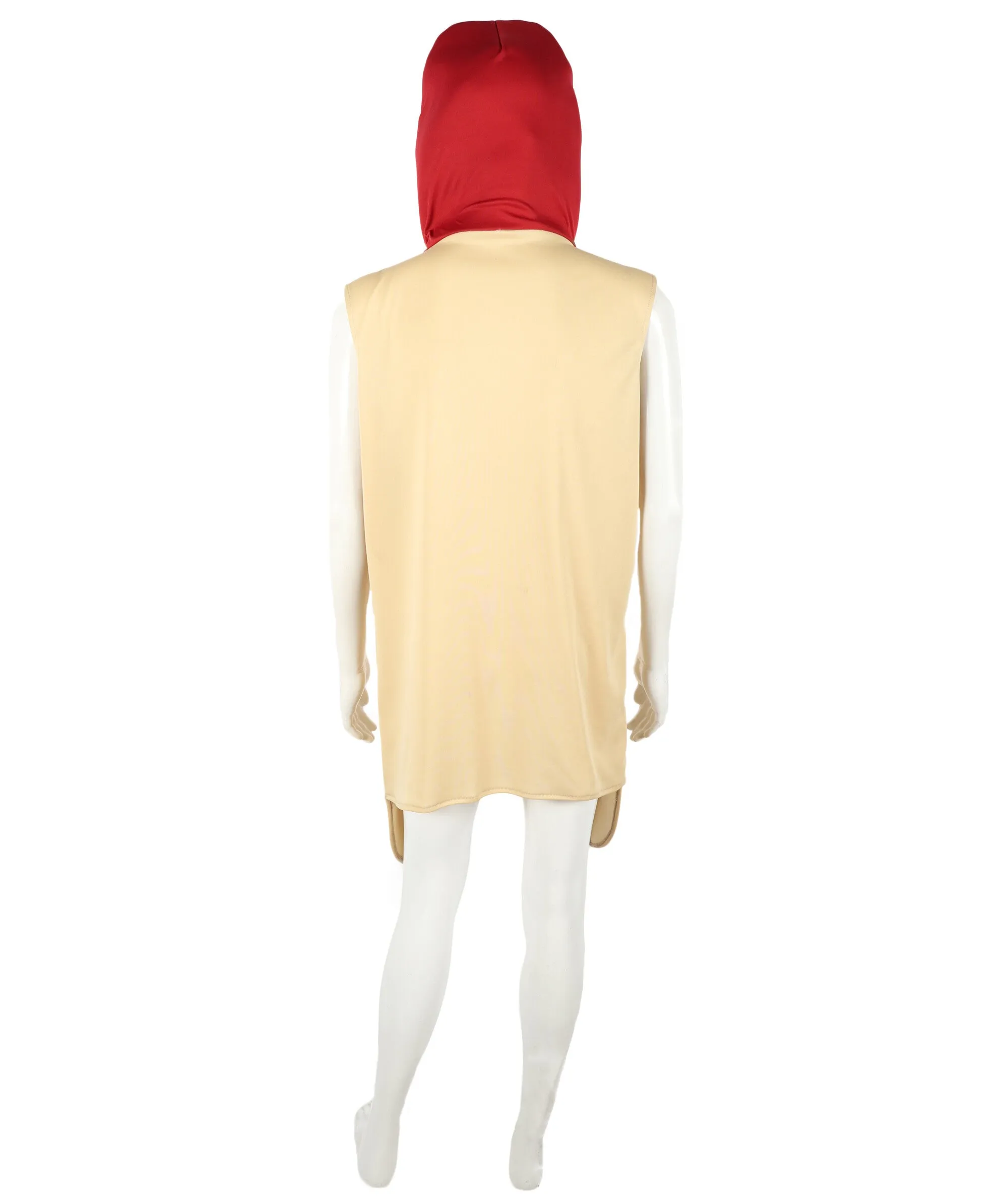 HPO Adult Hooded Lightweight Yellow and Red Hot Dog Costume I Perfect for Halloween I Flame-retardant Synthetic Fabric