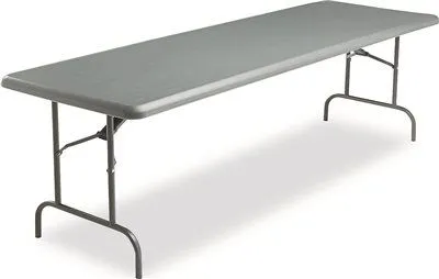 Indestructable Too 1200 Series Resin Folding Table 96W X 30D X 29H Charcoal