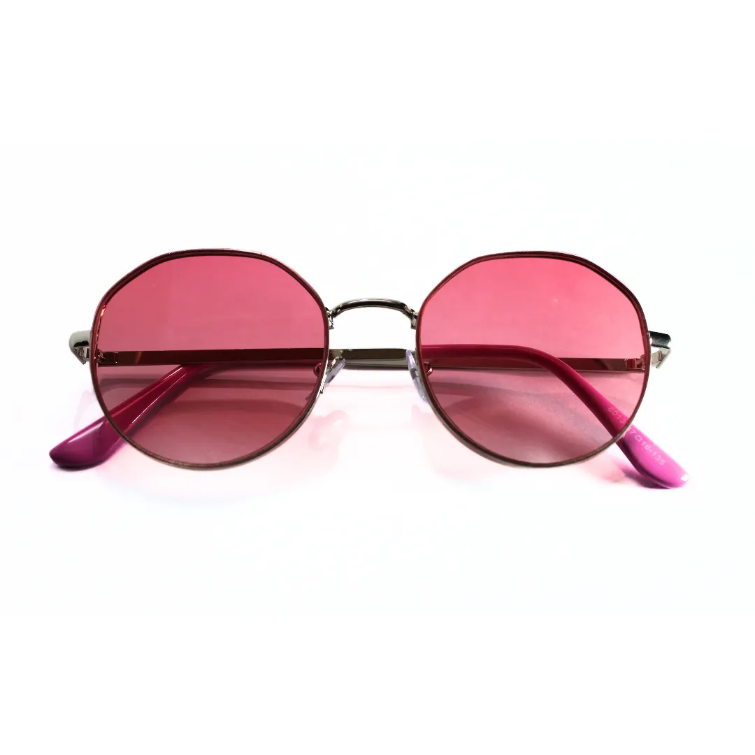 Jubleelens Round Pink Sunglasses - Silver Protect Your Eyes in Style with These Unique and Eye-Catching Shades