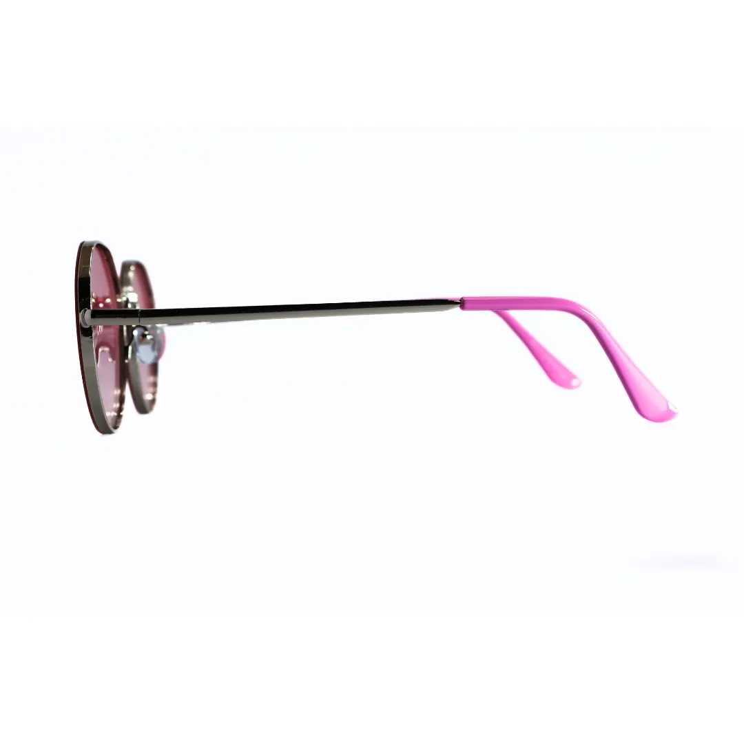 Jubleelens Round Pink Sunglasses - Silver Protect Your Eyes in Style with These Unique and Eye-Catching Shades