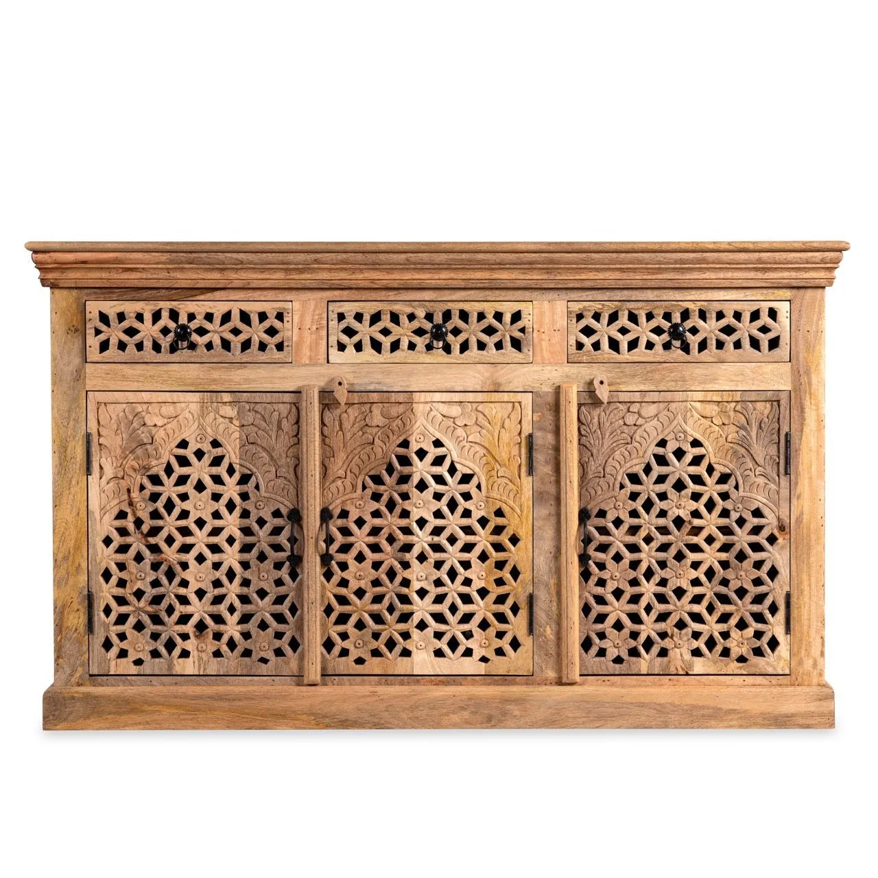 Kalah Hand Carved Solid Wooden Sideboard Buffet 150x90x40cm KLA0156