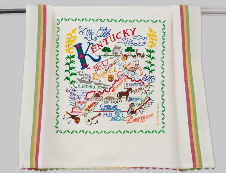 KENTUCKY DISH TOWEL BY CATSTUDIO