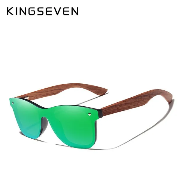 Kingseven Bubinga Wooden Men's Sunglasses Women Polarized Rimless Nb-5504