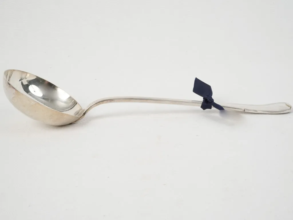 Late 19th Century Classic Silver-Plated Soup Ladle – Louis XV Contour 12¼"