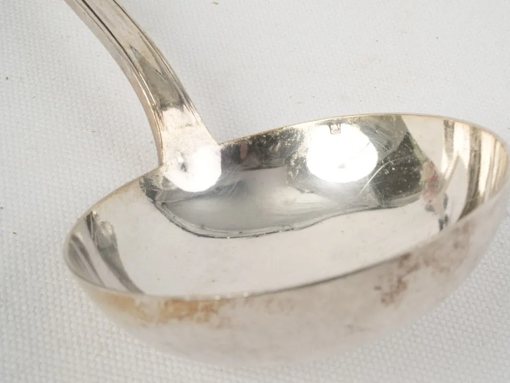 Late 19th Century Classic Silver-Plated Soup Ladle – Louis XV Contour 12¼"