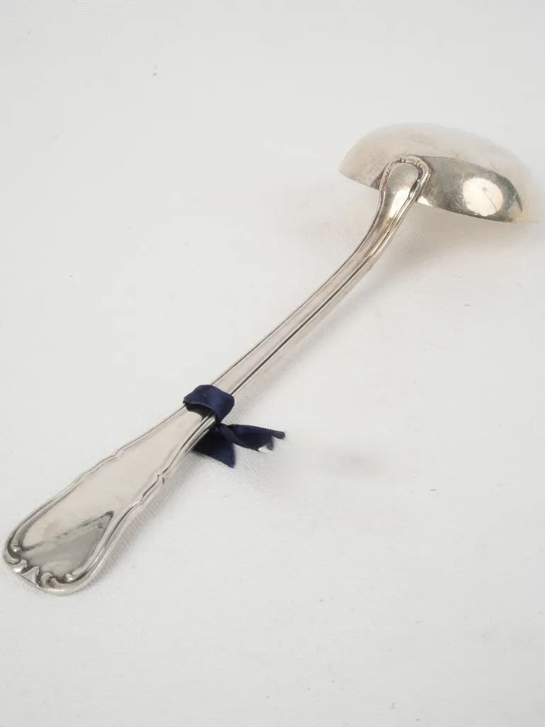 Late 19th Century Classic Silver-Plated Soup Ladle – Louis XV Contour 12¼"