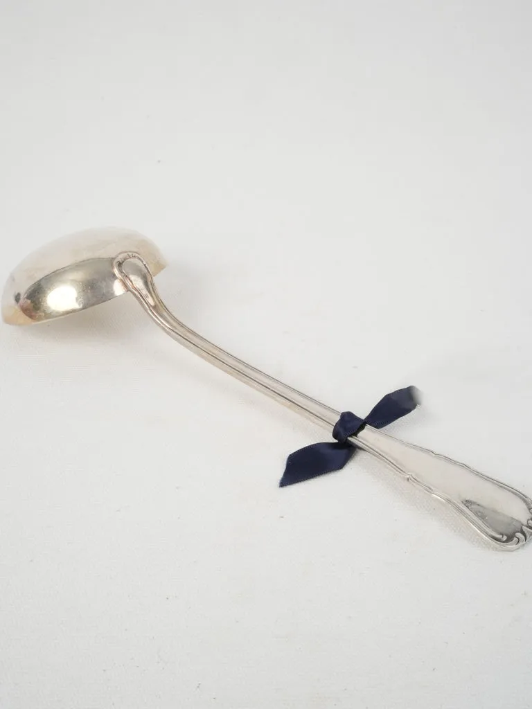 Late 19th Century Classic Silver-Plated Soup Ladle – Louis XV Contour 12¼"