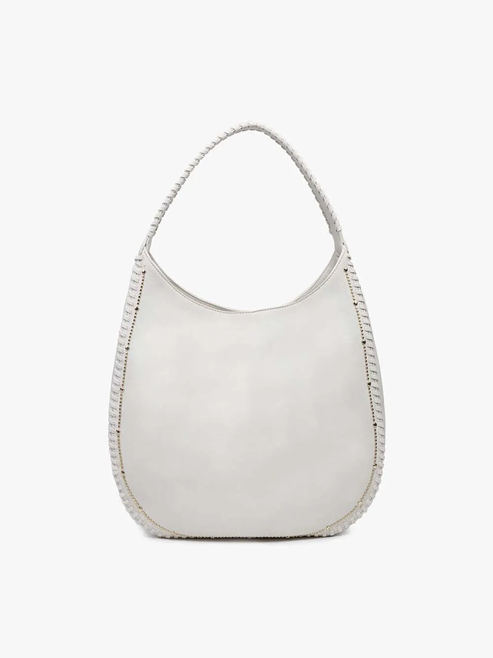 Leslie Studded Whipstitch Hobo