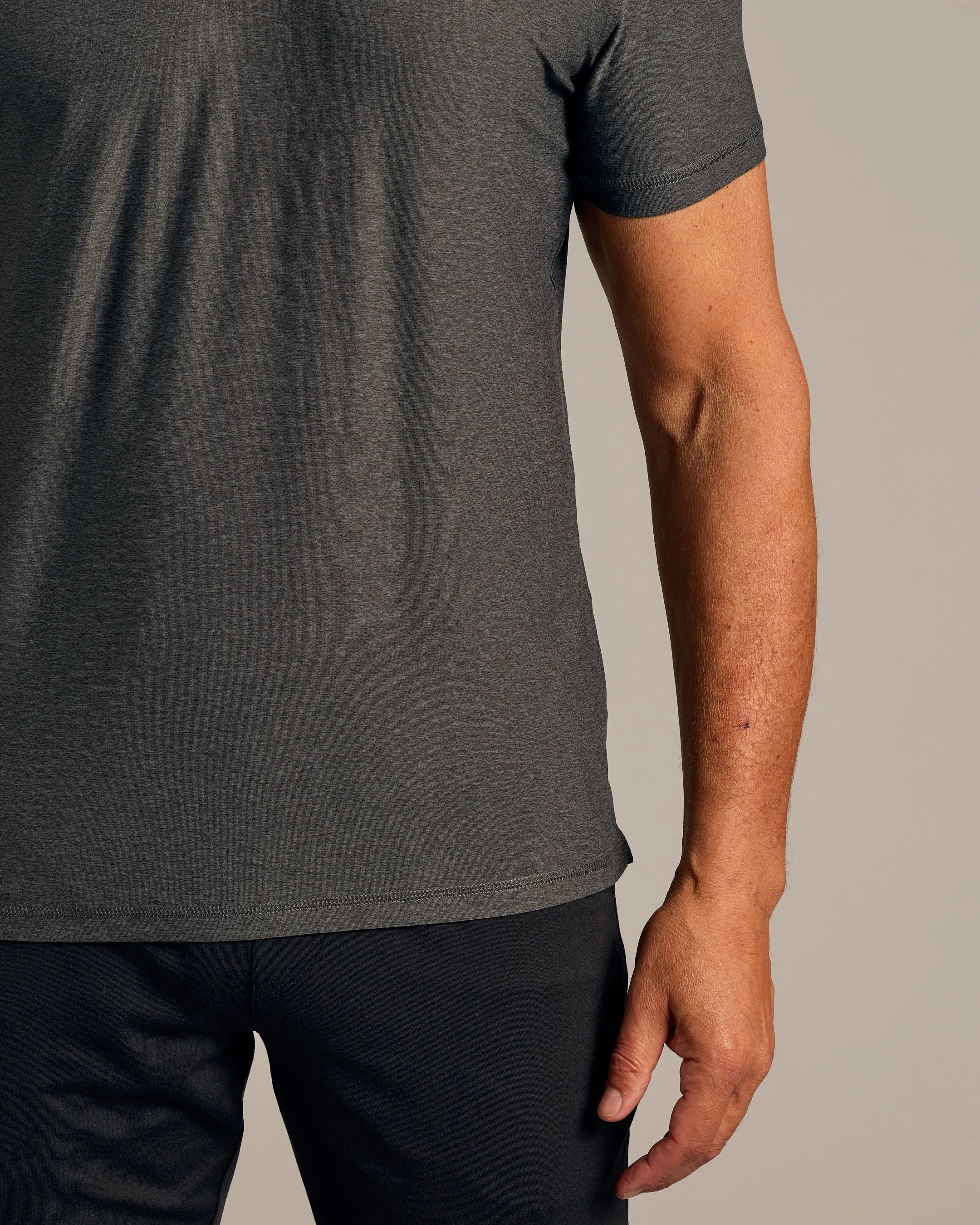 Light and Charcoal Heather Gray Active Polo 2-Pack