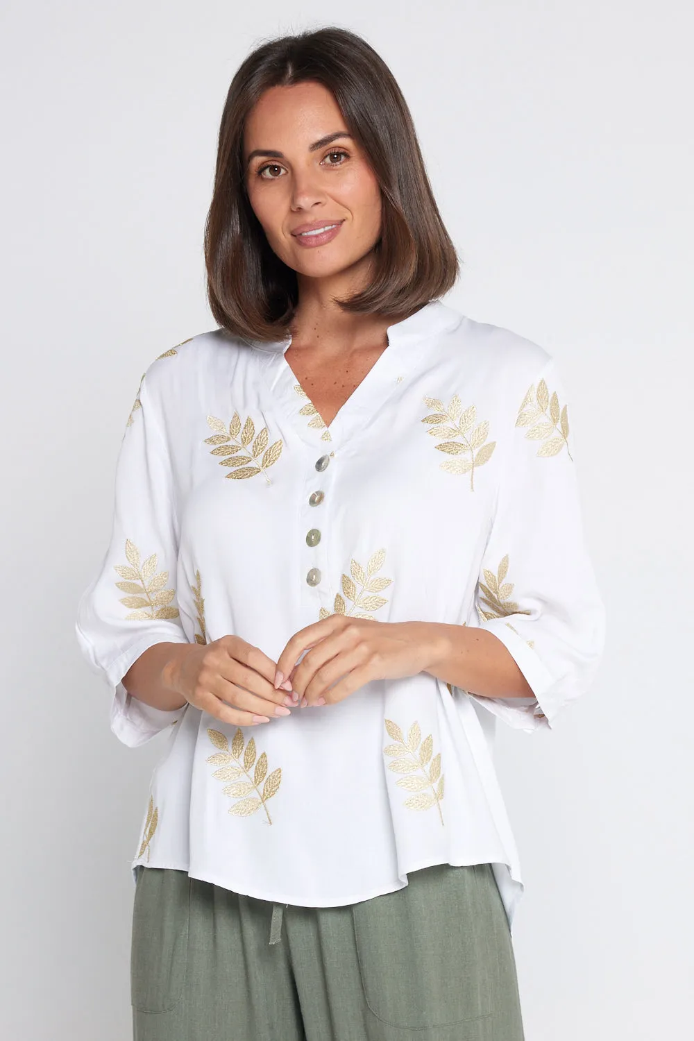 Marlie Top - Gold Leaf