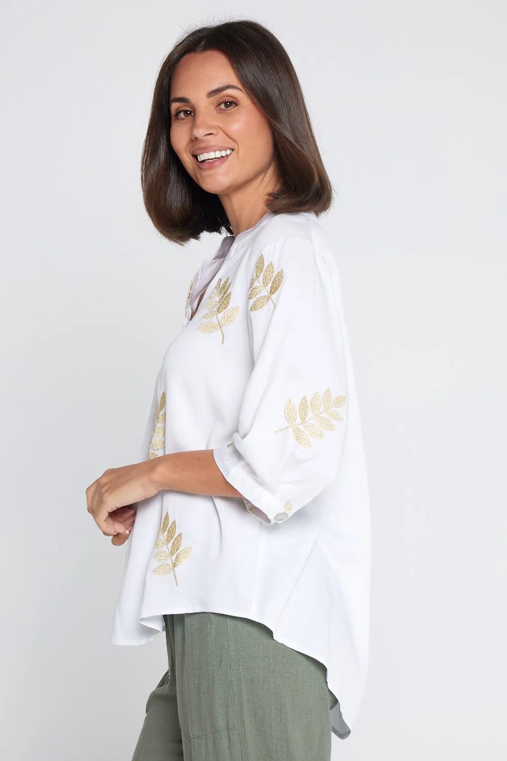 Marlie Top - Gold Leaf