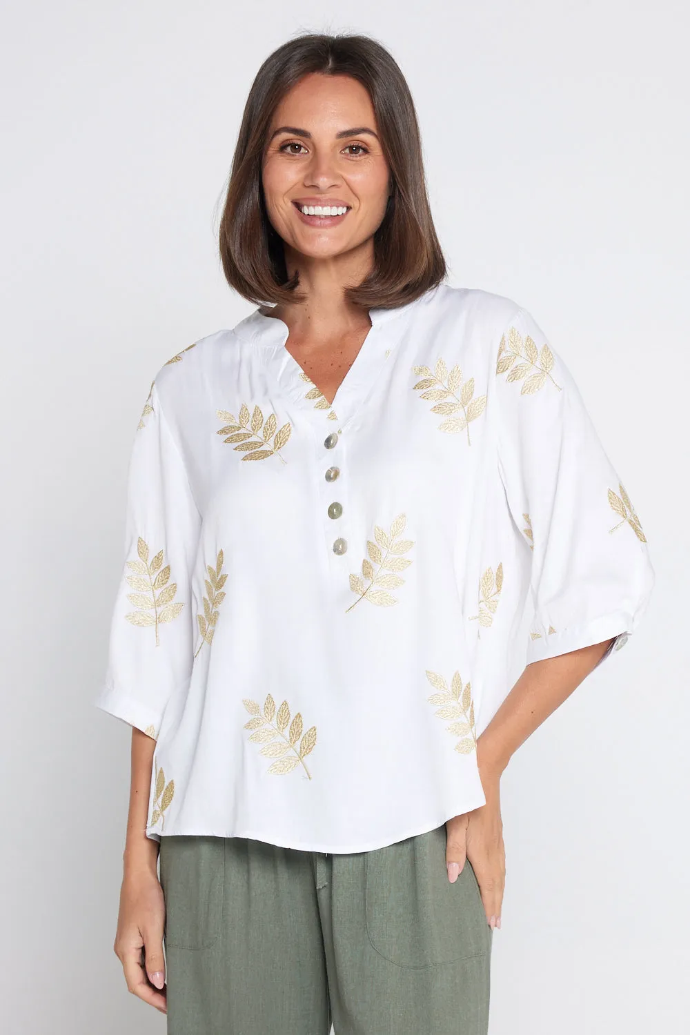 Marlie Top - Gold Leaf